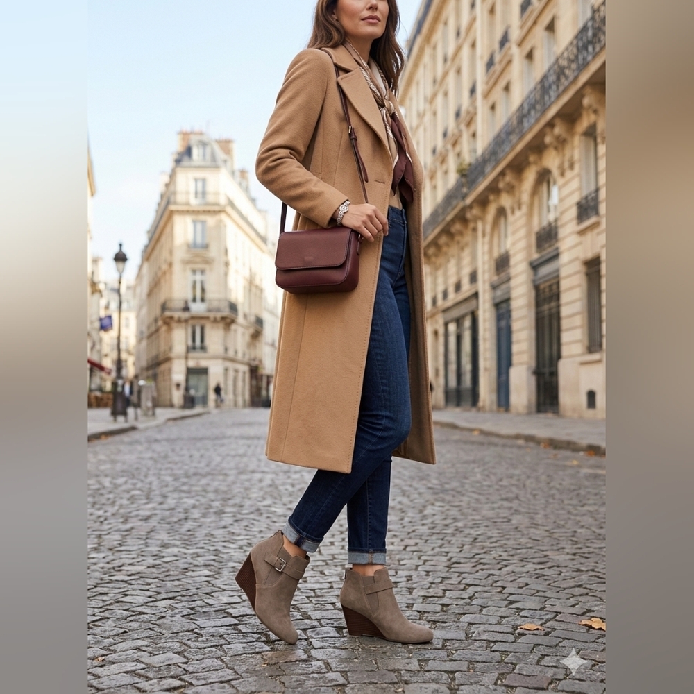 Report Gerard Women's Gray Suede Ankle Booties